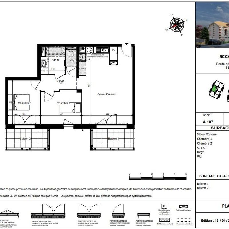 Louer appartement 3 pièces de 63 m² à PORNIC (44210)