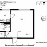 Rent 1 bedroom apartment of 30 m² in Lappeenranta