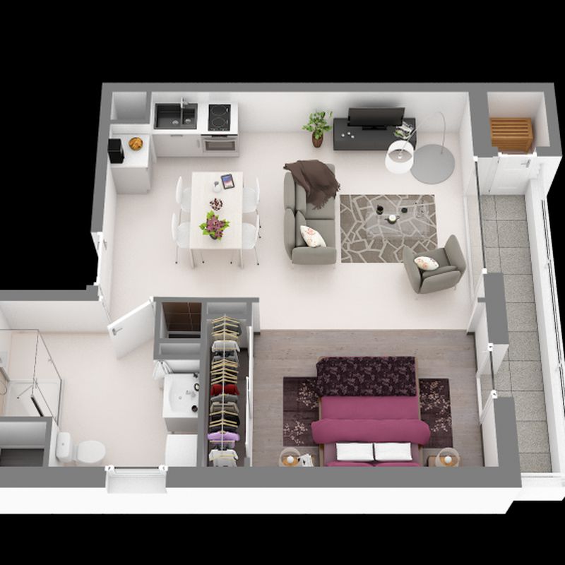 Location appartement  pièce AUDENGE 42m² à 501.44€/mois - CDC Habitat