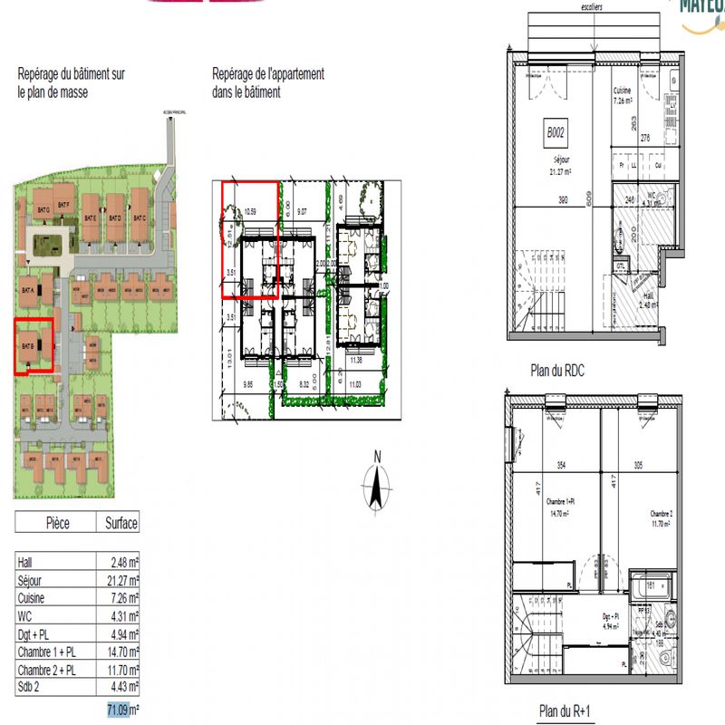 duplex t1 - 71 m² - beynost Tramoyes
