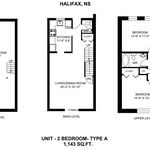 2 bedroom apartment of 1119 sq. ft in Halifax