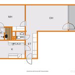 Rent 2 bedroom apartment of 62 m² in Lojo