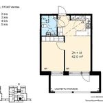 Rent 2 bedroom apartment of 42 m² in Vantaa