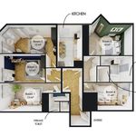 Appartement de 11 m² avec 1 chambre(s) en location à Puteaux
