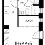Vuokraa 1 makuuhuoneen asunto, 30 m² paikassa Oulu