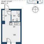 Rent 1 bedroom apartment of 21 m² in Jyväskylä