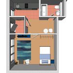 Miete 1 Schlafzimmer wohnung von 33 m² in Frankfurt am Main