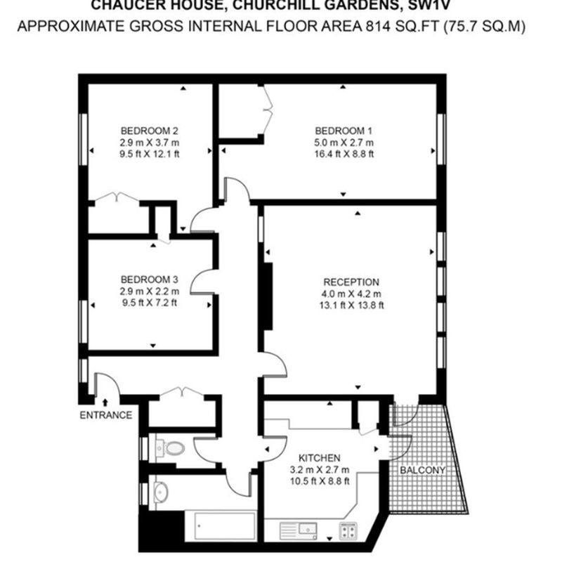 3 bedroom apartment to rent Pimlico