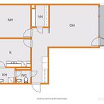 Rent 2 bedroom apartment of 65 m² in Joensuu