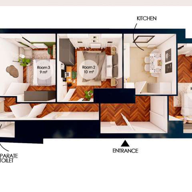 Chambre sophistiquée de 9 m² à louer dans coliving près de Paris - SDN49 La Plaine Saint Denis
