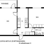 1 huoneen asunto 56 m² kaupungissa Varkaus