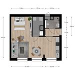 Huur 1 slaapkamer appartement van 49 m² in Delft