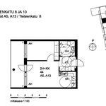 Rent 2 bedroom house of 44 m² in Hervanta