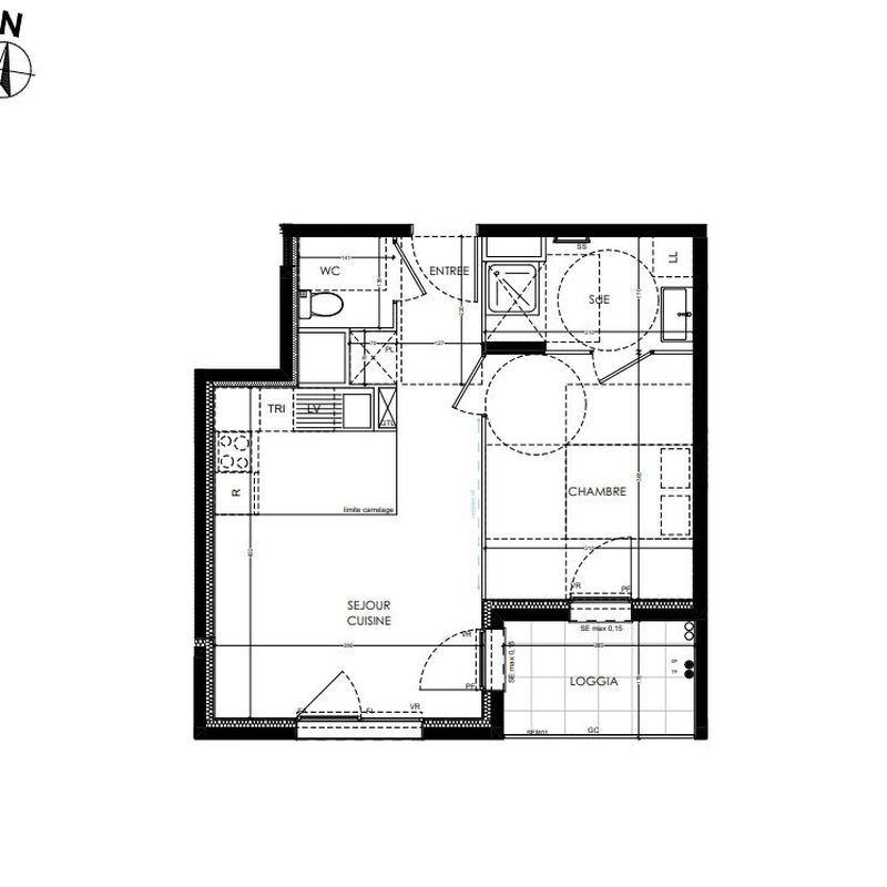 location appartement 2 pièces, 40.82m², torcy