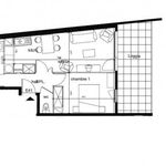 Appartement de 40 m² avec 2 chambre(s) en location à Bourgoin-Jallieu