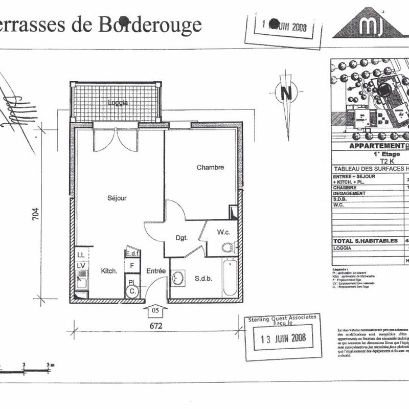 Toulouse 31200 METRO BORDEROUGE Sans Frais d'Agence Beau T2 récent de 45.25m² Terrasse de 5.47m² 1pk sous sol