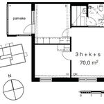Vuokraa 3 makuuhuoneen asunto, 70 m² paikassa Pirkkala