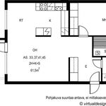 Vuokraa 2 makuuhuoneen asunto, 61 m² paikassa Tampere