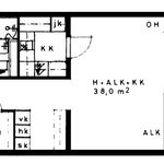 Rent 1 bedroom apartment of 38 m² in Kuopio