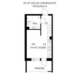 Rent 1 bedroom apartment of 24 m² in Oulu