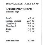 Appartement de 52 m² avec 3 chambre(s) en location à Le Coudray-Montceaux
