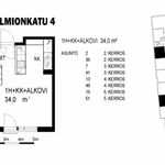 Vuokraa 1 makuuhuoneen asunto, 34 m² paikassa Tampere