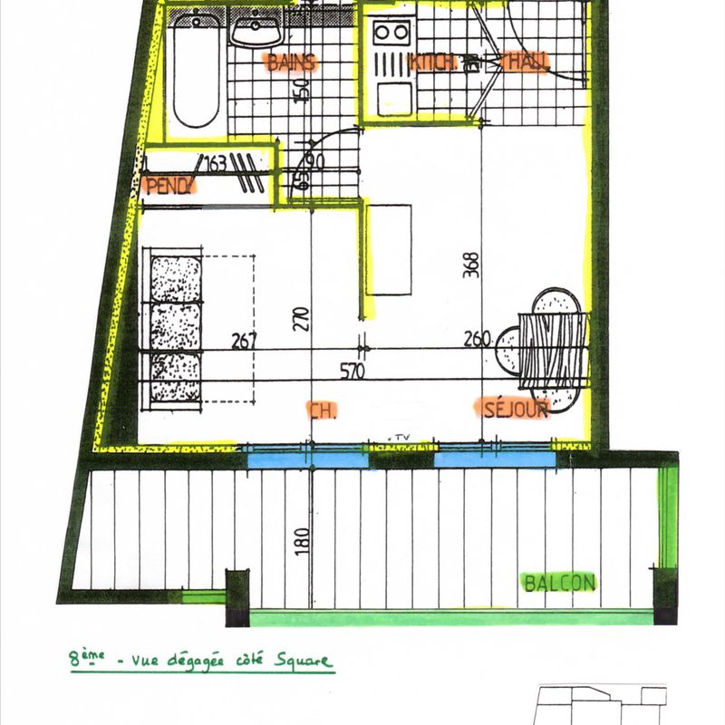 Appartement 2 pièces - 27m² - CLERMONT FERRAND