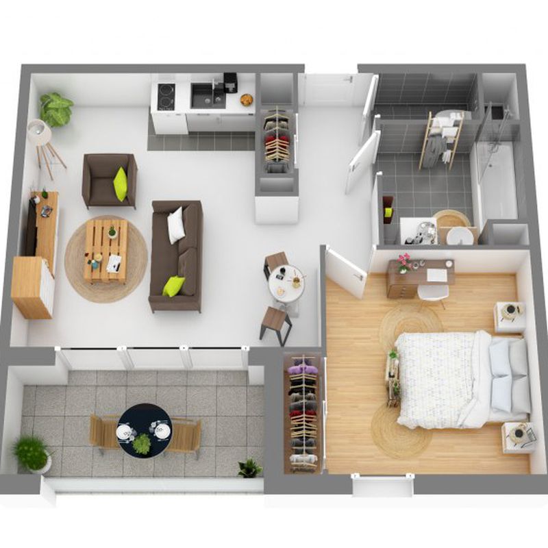 Location appartement  pièce TOULOUSE 81m² à 972.26€/mois - CDC Habitat bleriot