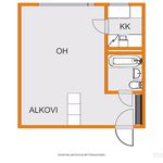 Rent 1 bedroom apartment of 33 m² in Loppi