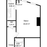 Rent 2 bedroom apartment of 54 m² in Nancy