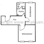 Rent 2 bedroom apartment of 45 m² in Plauen