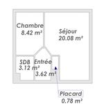 Appartement de 36 m² avec 2 chambre(s) en location à NANCY
