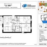 Rent 3 bedroom apartment of 60 m² in Montanay