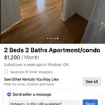  appartement avec 2 chambre(s) en location à Windsor