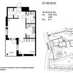 Vuokraa 2 makuuhuoneen asunto, 44 m² paikassa Espoo