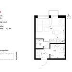 Vuokraa 1 makuuhuoneen asunto, 24 m² paikassa Vantaa