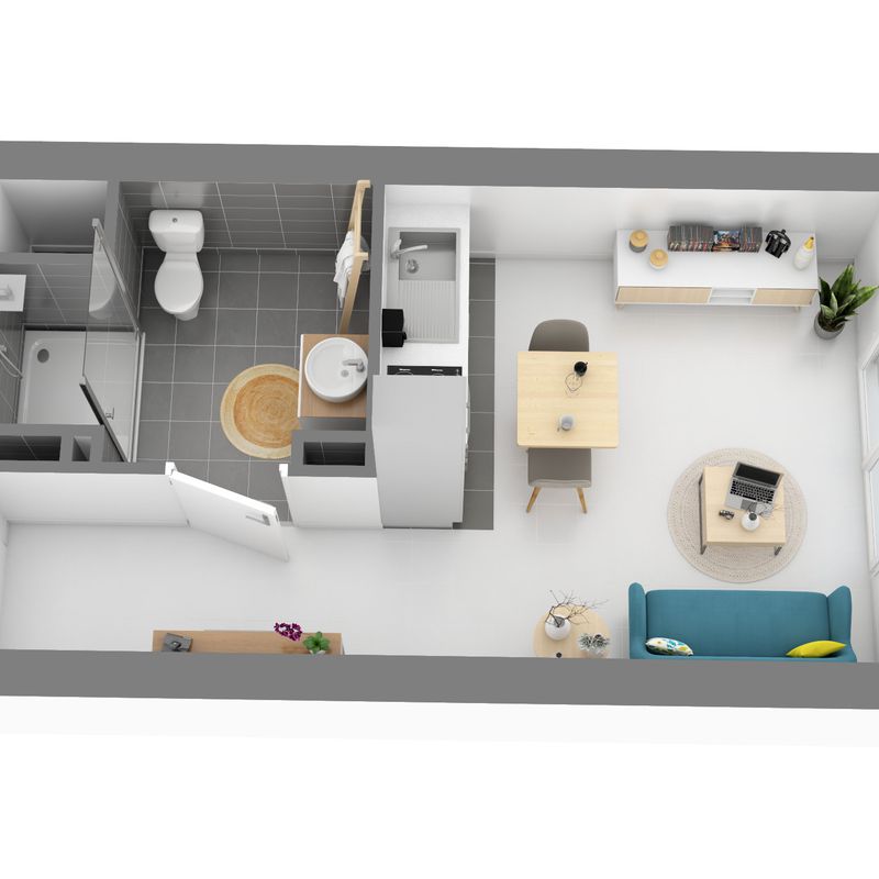 Location appartement  pièce MONTPELLIER 34m² à 639.91€/mois - CDC Habitat