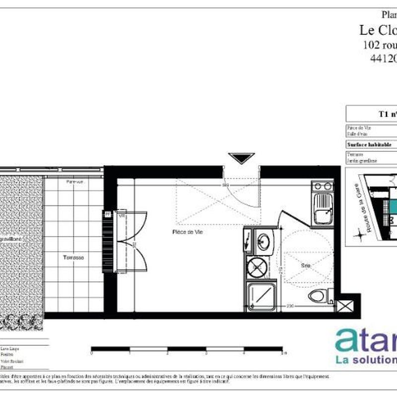 ▷ Appartement à louer • Vertou • 19 m² • 251 € | immoRegion