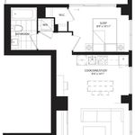 2 bedroom apartment of 592 sq. ft in Toronto