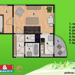 Pronajměte si 2 ložnic/e byt o rozloze 62 m² v Holice