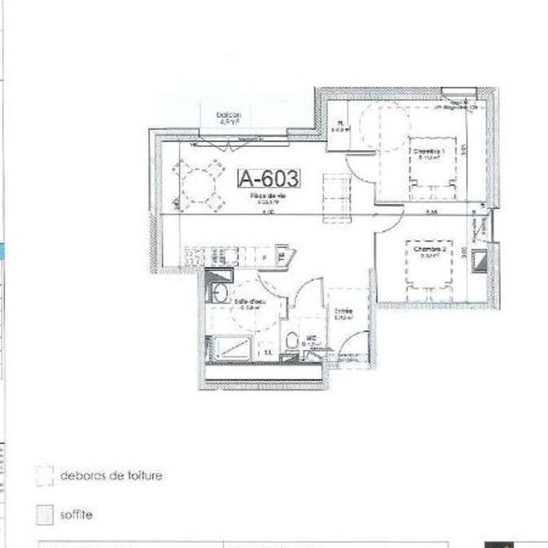 Location appartement 3 pièces 58 m² Tours (37200) chambray-les-tours
