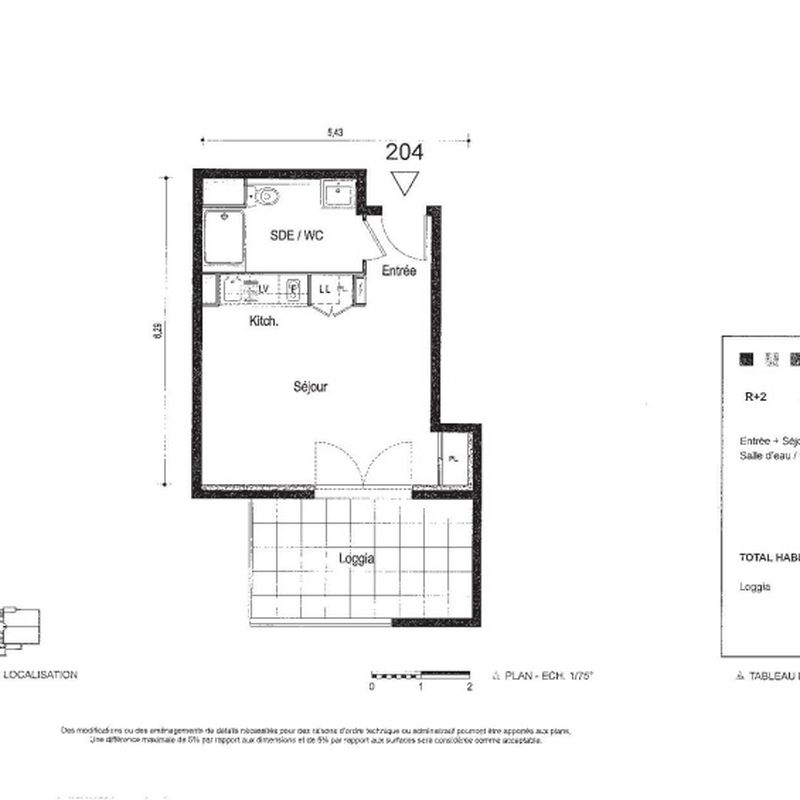 Appartement 1 pièce - 28m² - MONTPELLIER Castelnau-le-Lez