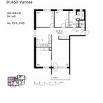 Rent 4 bedroom apartment of 84 m² in Vantaa
