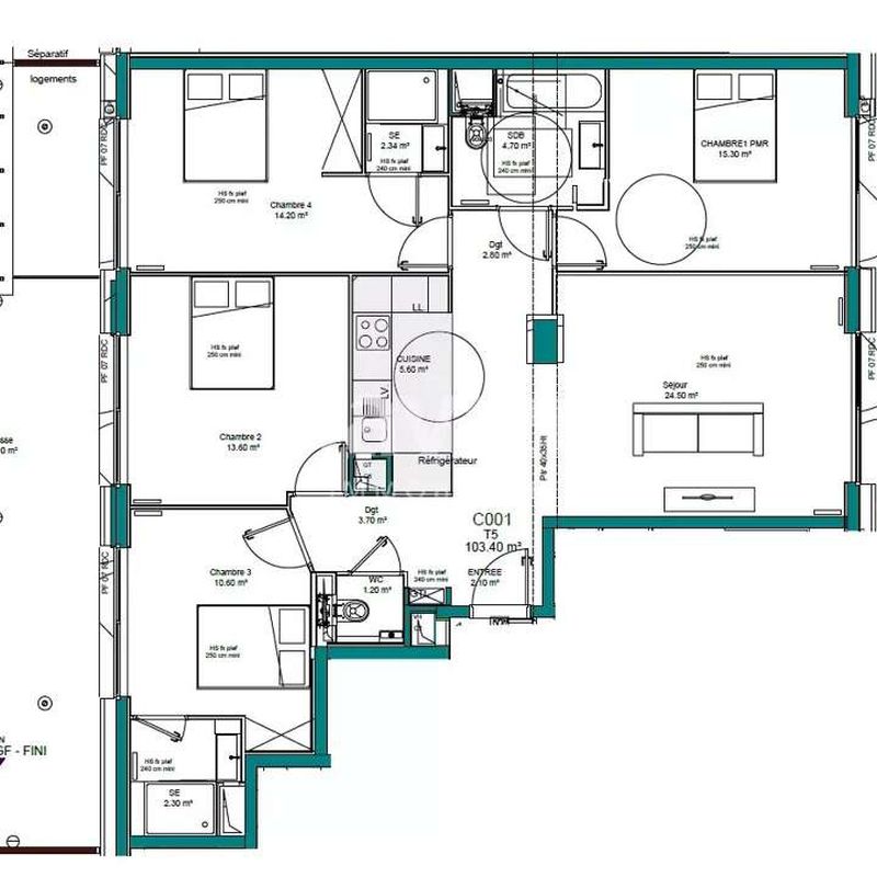 Location appartement 5 pièces 103 m² Suresnes (92150)
