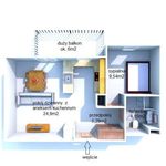 Wynajmij 2 sypialnię apartament z 44 m² w Olsztyn