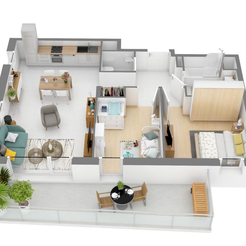 Location appartement  pièce PFASTATT 63m² à 948.11€/mois - CDC Habitat