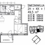 Vuokraa 2 makuuhuoneen asunto, 49 m² paikassa Hämeenlinna