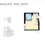 Vuokraa 1 makuuhuoneen asunto, 23 m² paikassa Tampere