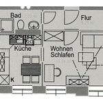 Miete 1 Schlafzimmer wohnung von 32 m² in Chemnitz