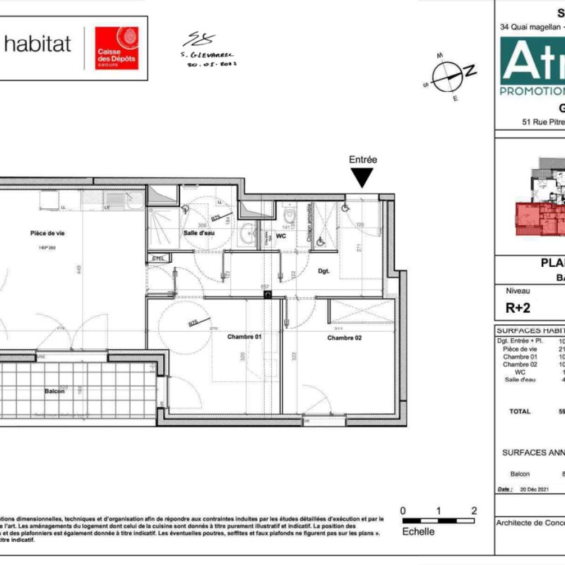 Location appartement  pièce ST NAZAIRE 59m² à 716.07€/mois - CDC Habitat
